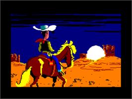 Title screen of Lucky Luke: Nitroglycerine on the Amstrad CPC.