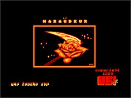 Title screen of Marauder on the Amstrad CPC.