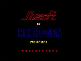 Title screen of Master Chess on the Amstrad CPC.