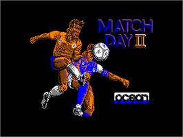 Title screen of Match Day 2 on the Amstrad CPC.
