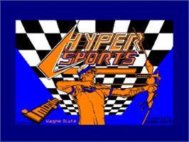 Title screen of Mega Sports on the Amstrad CPC.