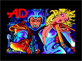 Title screen of Megacorp on the Amstrad CPC.