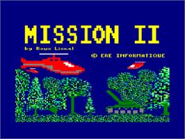 Title screen of Mission on the Amstrad CPC.