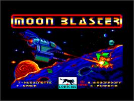 Title screen of Moon Blaster on the Amstrad CPC.