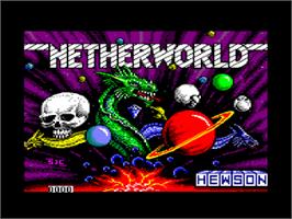 Title screen of Netherworld on the Amstrad CPC.