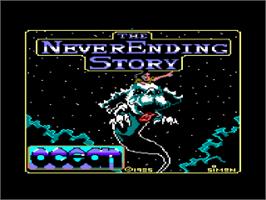 Title screen of Neverending Story on the Amstrad CPC.