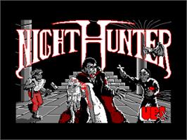 Title screen of Night Hunter on the Amstrad CPC.