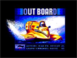 Title screen of Out Board on the Amstrad CPC.