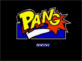 Title screen of Pang on the Amstrad CPC.