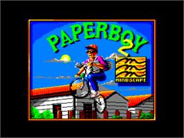 Title screen of Paperboy 2 on the Amstrad CPC.