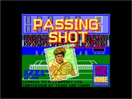 Title screen of Passing Shot on the Amstrad CPC.