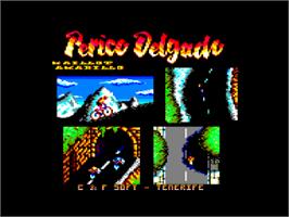 Title screen of Perico Delgado Maillot Amarillo on the Amstrad CPC.
