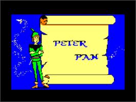 Title screen of Peter Pan on the Amstrad CPC.