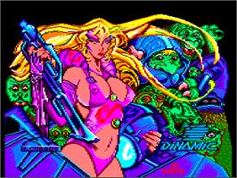 Title screen of Phantis on the Amstrad CPC.