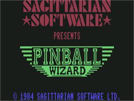 Title screen of Pinball Wizard on the Amstrad CPC.