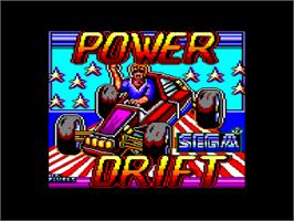 Title screen of Power Drift on the Amstrad CPC.
