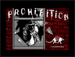 Title screen of Prohibition on the Amstrad CPC.