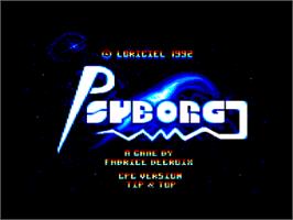 Title screen of Psyborg on the Amstrad CPC.