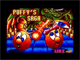 Title screen of Puffy's Saga on the Amstrad CPC.