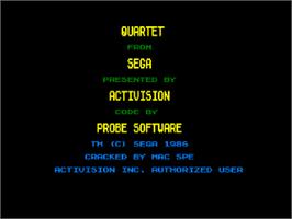 Title screen of Quartet on the Amstrad CPC.