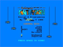 Title screen of Quattro Cartoon on the Amstrad CPC.