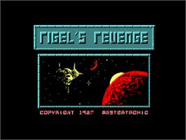 Title screen of Rigel's Revenge on the Amstrad CPC.