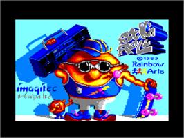 Title screen of Rock 'n Roll on the Amstrad CPC.