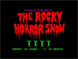 Title screen of Rocky Horror Show on the Amstrad CPC.