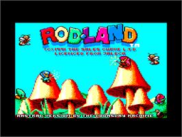 Title screen of Rodland on the Amstrad CPC.