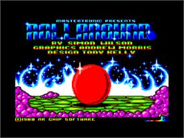 Title screen of Rollaround on the Amstrad CPC.