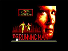 Title screen of Running Man on the Amstrad CPC.