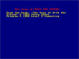 Title screen of Saga of Erik the Viking on the Amstrad CPC.