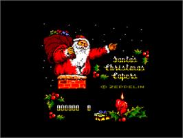Title screen of Santa's Xmas Caper on the Amstrad CPC.