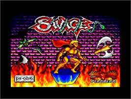 Title screen of Savage on the Amstrad CPC.