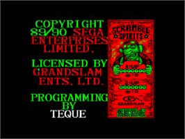 Title screen of Scramble Spirits on the Amstrad CPC.
