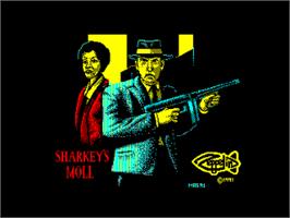 Title screen of Sharkey's Moll on the Amstrad CPC.