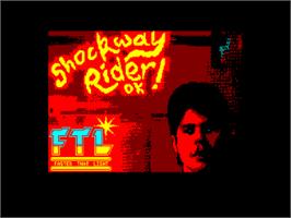 Title screen of Shockway Rider on the Amstrad CPC.