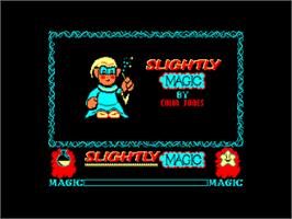 Title screen of Slightly Magic on the Amstrad CPC.