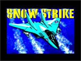 Title screen of Snowstrike on the Amstrad CPC.