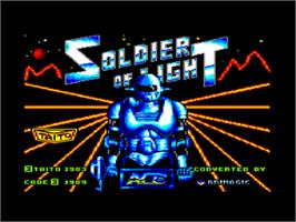 Title screen of Soldier of Light on the Amstrad CPC.