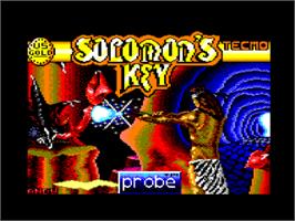 Title screen of Solomon's Key on the Amstrad CPC.