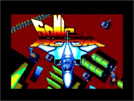 Title screen of Sonic Boom on the Amstrad CPC.