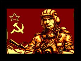 Title screen of Soviet on the Amstrad CPC.