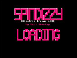 Title screen of Spindizzy on the Amstrad CPC.