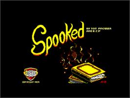 Title screen of Spooked on the Amstrad CPC.