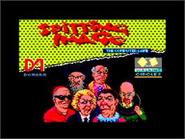 Title screen of Sporting Triangles on the Amstrad CPC.