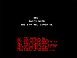 Title screen of Spy Who Loved Me on the Amstrad CPC.