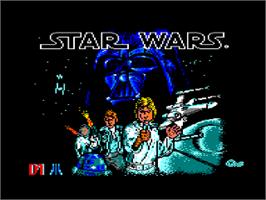 Title screen of Star Wars: Return of the Jedi on the Amstrad CPC.