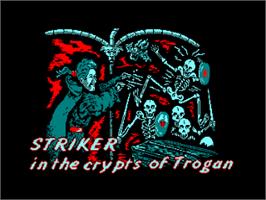 Title screen of Stryker in the Crypts of Trogan on the Amstrad CPC.