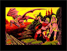 Title screen of Super Hero on the Amstrad CPC.